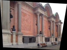 Glyptoteket Building Perspective Facade output, rectified perspective from parallel lines, vertical direction